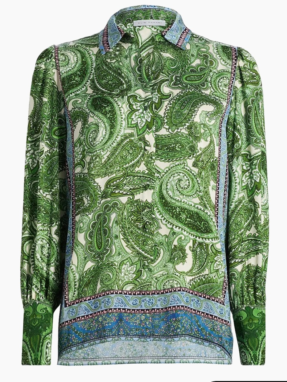 NWT Elie Tahari Regent Paisley blouse